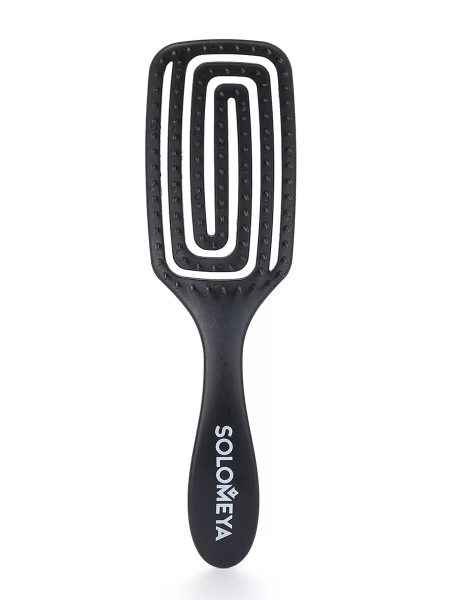 Solomeya Wet Detangler Mini Brush Rectangular Dark Chocolate / Расческа для сухих и влажных волос Прямоугольная мини с ароматом Горького шоколада, 1 шт Solomeya Wet Detangler Mini Brush Rectangular Dark Chocolate / Расческа для сухих и влажных волос Прямоугольная мини с ароматом Горького шоколада, 1 шт